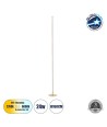 GLOBOSTAR® DALUMA 60472 Μοντέρνο Επιτραπέζιο Φωτιστικό LED 24W 2640lm 200° AC 220-240V IP20 Ρυθμιζόμενο Λευκό CCT με On-Off 2700K-4500K-6000K - Lumileds SMD Chip - Χρυσό Πλατίνα - Μ18 x Π18 x Υ160cm - 3 Χρόνια Εγγύηση